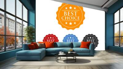 Best choice badge label seal, burst, or sticker stamp flat vector icon for packaging Wall mural