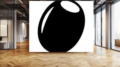 Black olive fruit flat vector icon for food apps and websites Wall mural