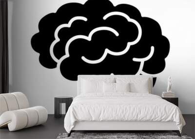 Brain or mind side view flat vector icon for medical apps and websites Wall mural