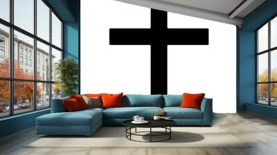 christian cross - symbol of christianity flat icon for apps and websites Wall mural