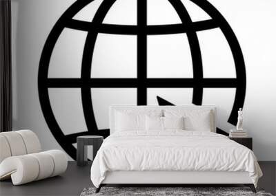 Click to go to website or internet line art icon for apps and websites Wall mural