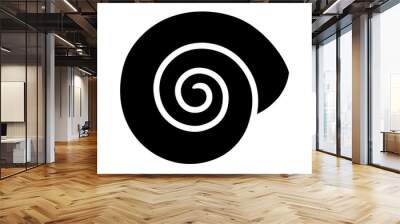 Empty land snail shell or gastropod shell flat vector icon for wildlife apps and websites  Wall mural