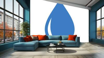 fresh rain water droplet flat icon for apps Wall mural