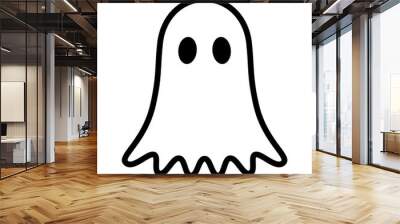 Ghost, phantom or apparition haunting Halloween line art vector icon for holiday apps and websites Wall mural