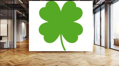 Good luck four leaf clover flat icon for apps and websites Wall mural