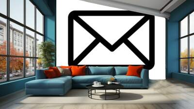 Message envelope line art icon for apps and websites Wall mural