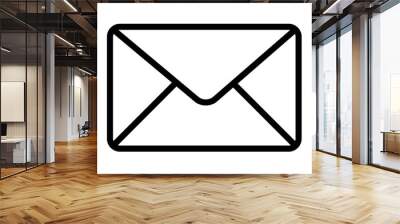 Message envelope or letter envelope thin line art vector icon for apps and websites Wall mural