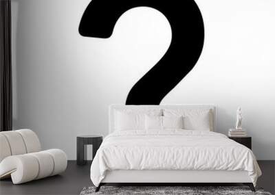 Question mark flat icon for apps and websites Wall mural