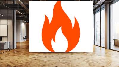 red hot fire / flame heat or spicy food symbol flat vector icon for apps and websites Wall mural