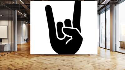 rock & roll / heavy metal / sign of the horns flat icon for apps and websites Wall mural