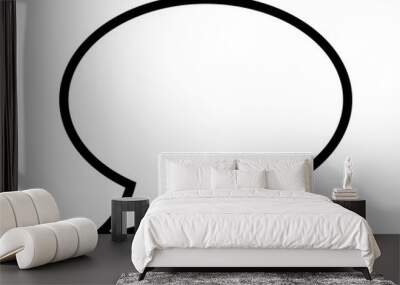 Speech bubble / speech balloon or chat bubble line art icon for apps and websites Wall mural