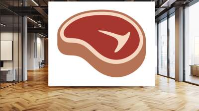 T-bone beef steak flat icon for food apps and websites Wall mural