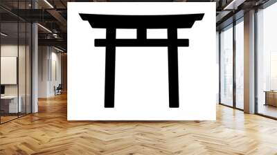 torii - symbol of shintoism flat icon for apps and websites Wall mural