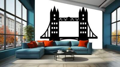 tower bridge landmark in london flat icon for apps and websites Wall mural