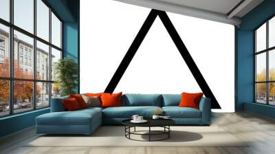 Triangle up arrow or pyramid line art vector icon for apps and websites Wall mural