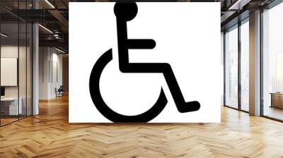 wheelchair / handicapped access sign or symbol flat icon for websites and print Wall mural