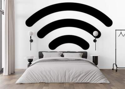 Wifi wireless internet signal flat icon for apps Wall mural