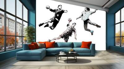 handball trio Wall mural