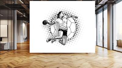 women handball vector illustration Wall mural