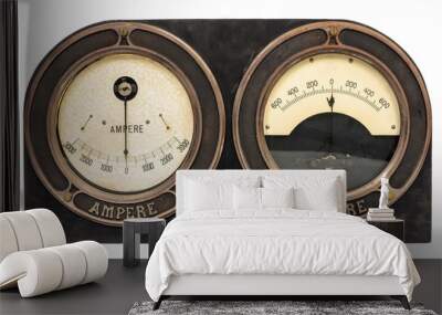 old early twentieth century double ampere meter Wall mural