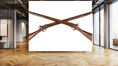 Two crossed vintage rifles Wall mural