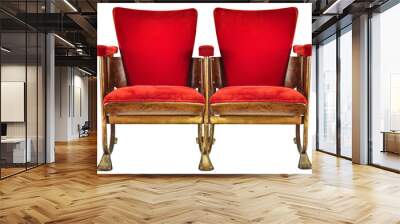 Two vintage movie theater chairs Wall mural