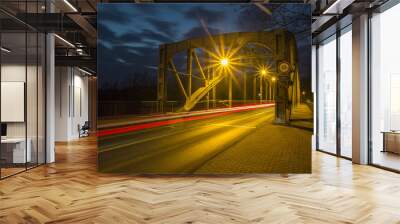 Bridge at night Wall mural