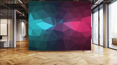 Abstract low polygon background, modern triangular mosaic Wall mural