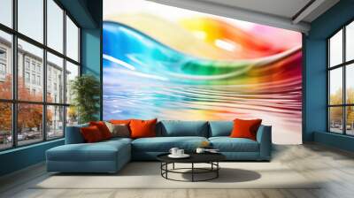 color wave background Wall mural