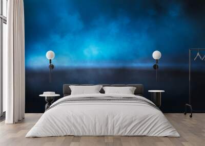 Abstract blue mist background. Wall mural