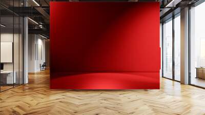 Beams of spotlight on a red background Wall mural