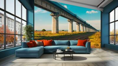 Scenic view of the Nairobi Mombasa Standard Gauge Railway line seen from Nairobi National Park, Kenya Wall mural