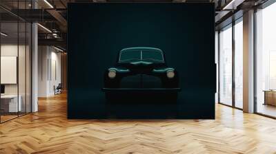 silhouette of a vintage sports car. generative ai Wall mural