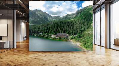 Poprad Lake (Popradske pleso) is a famous destination in High Tatras national park, Slovakia Wall mural