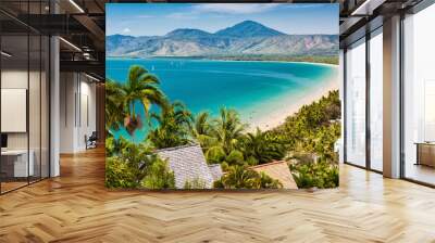 Port Douglas beach and ocean on sunny day, Queensland Wall mural