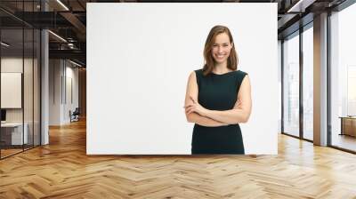 beautiful young businesswoman smiling with copy space for advertisement Wall mural