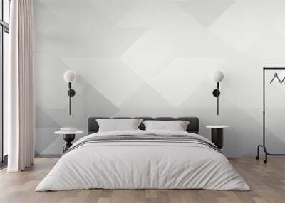 White and Grey Grainy Shaded Geometry: Abstract background texture in triangular forms, infused with subtle noise, creating a gradient of visual intrigue, web banner Wall mural