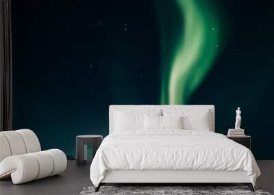 Couple watching northern lights in Iceland Wall mural