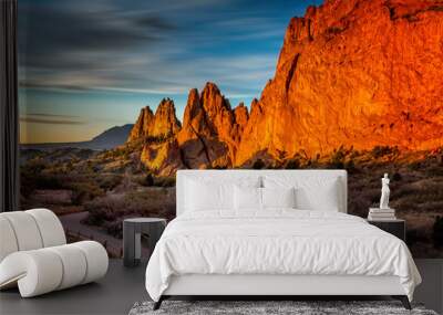 Garden of the gods, Colorado Springs, Colorado. Early in the morning Wall mural