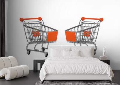 Two shopping carts Wall mural