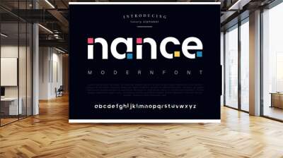 Nance modern stylish small alphabet letter logo design Wall mural