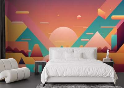 Colorful and abstract background illustration Wall mural