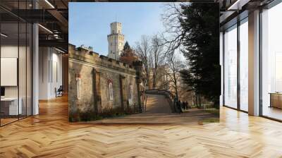 Castle Hluboka nad Vltavou, one of the most beautiful castles of the Czech Republic. Wall mural