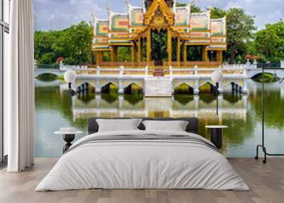 Bang Pa-In Palace. Attractions in Thailand. Wall mural