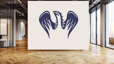 Eagle Wing Logo, art vector design Wall mural