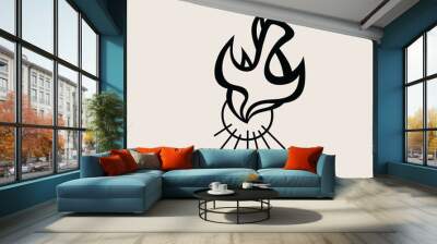 the holy spirit icon, art vector design Wall mural