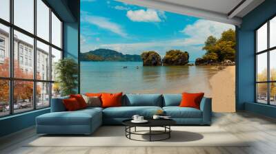 Blue Beach Wall mural