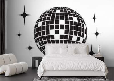 Disco ball Vector icon Wall mural