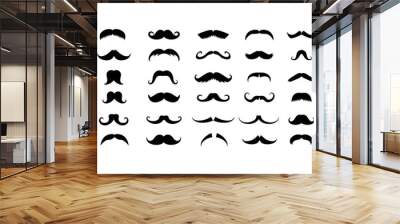 Set Mustache Collection. Template Design. Party. Wall mural