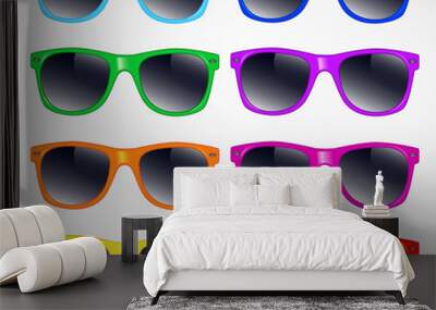 set of sunglasses vector illustration background Wall mural